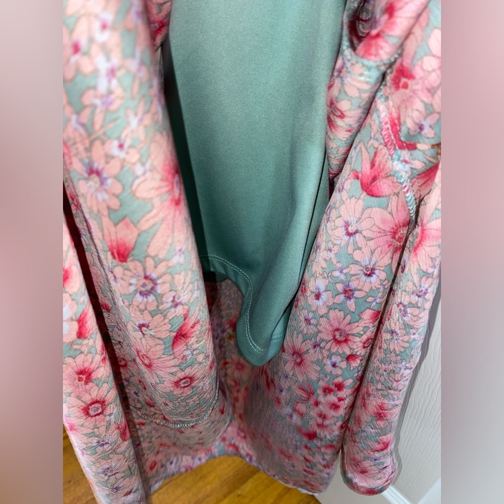 Monteau Floral Maxi Dress in Pink and Green - Picture 5 of 9